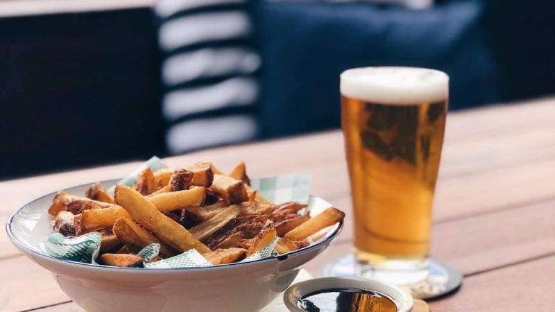 Chips and beer