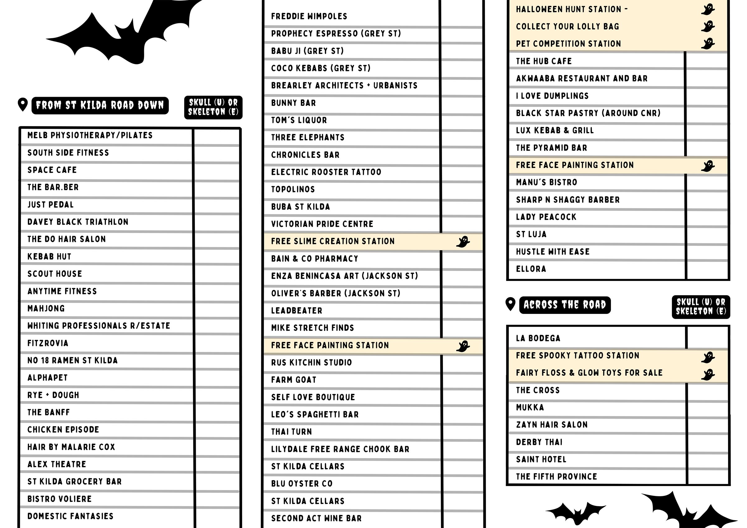 Halloween Hunt Map page 2